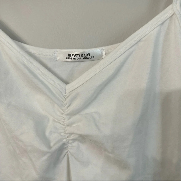 LAMade White Cami Tank Top V-Neck Mini Dress in White NWOT - Picture 7 of 10